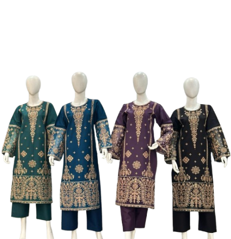 printed embroided suit thestyle